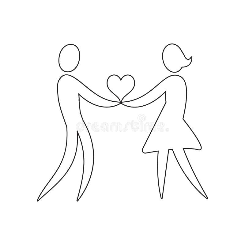 um par loving guarda um ?cone do cora??o Elemento do Valentim ?do dia de s, do casamento para o conceito m?vel e do ?cone dos ap imagens de stock um par loving guarda um ?cone do cora??o Elemento do Valentim ?do dia de s, do casamento para o conceito m?vel e do ?cone dos ap imagens de stock