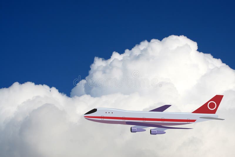 Um plano no céu fotografia de stock royalty free Um plano no céu fotografia de stock royalty free