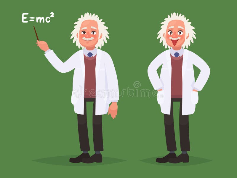 Um retrato dos desenhos animados de Albert Einstein ilustração stock Um retrato dos desenhos animados de Albert Einstein ilustração stock