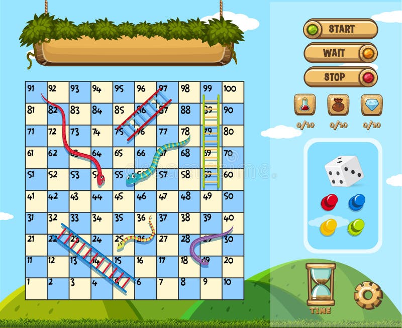 Jogo de tabuleiro de cobra e escada, Modelos gráficos - Envato Elements