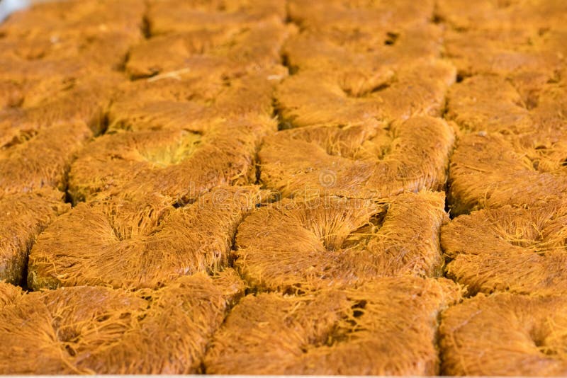Um tipo da sobremesa do peru que nomeou o kadayif fotos de stock Um tipo da sobremesa do peru que nomeou o kadayif fotos de stock
