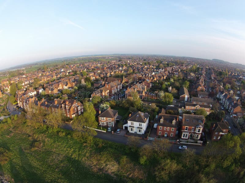 Uma vista aérea de Lady Bay em Nottingham fotografia de stock