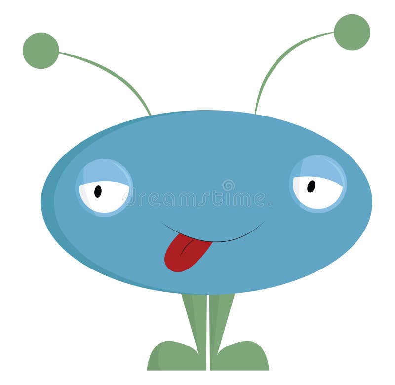 Desenho Animado Azul Ufo Verde Alienígena Ilustração do Vetor - Ilustração  de cosmos, grampo: 250183956