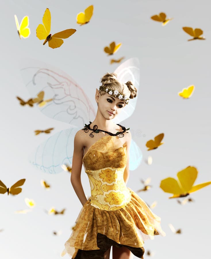 Um voo feericamente no céu ilustração royalty free Um voo feericamente no céu ilustração royalty free