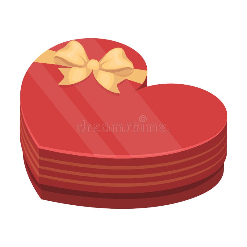 A box in the form of a heart. A gift to a loved one.Gifts and Certificates single icon in cartoon style vector symbol stock web illustration. A box in the form of a heart. A gift to a loved one.Gifts and Certificates single icon in cartoon style vector symbol stock web illustration.