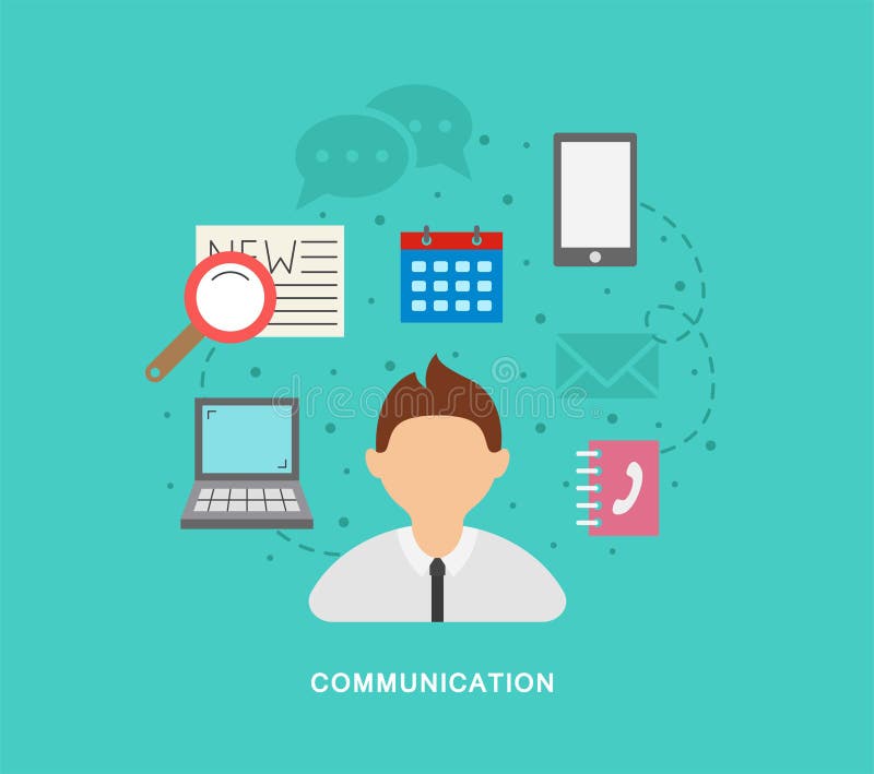 Uma comunicação empresarial ilustração royalty free Uma comunicação empresarial ilustração royalty free