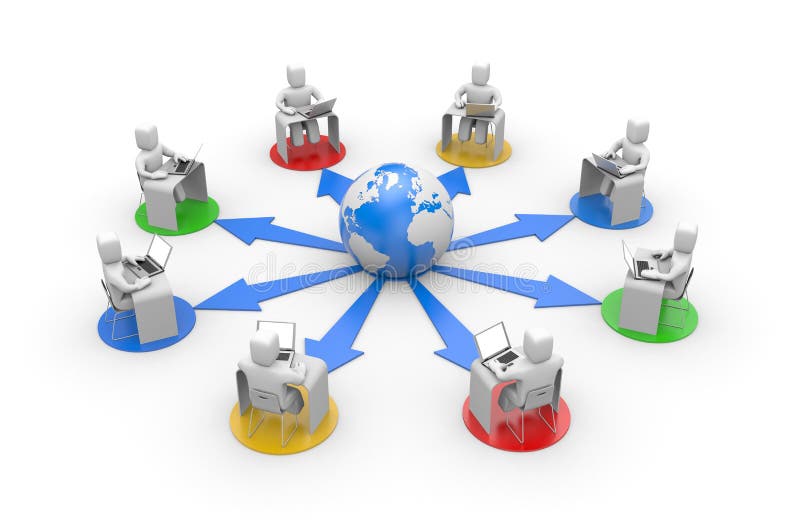 Comunicação global ilustração royalty free