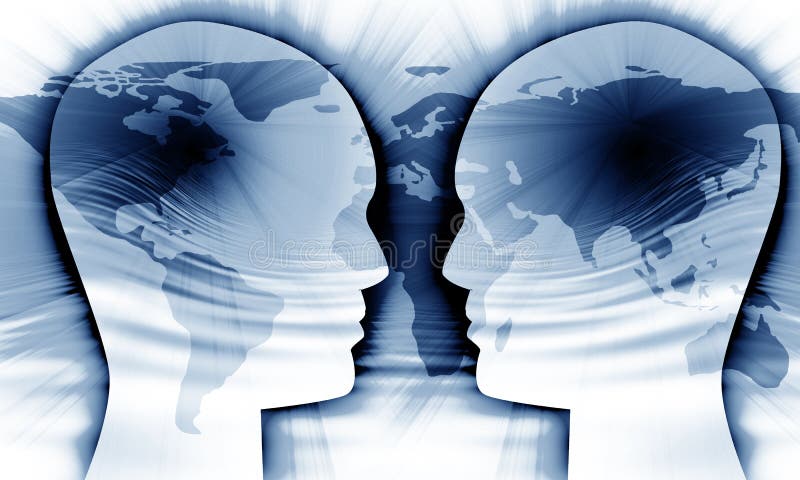 Comunicação global ilustração royalty free