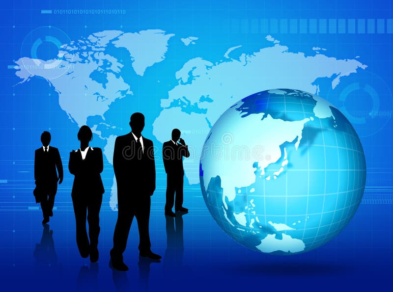 Comunicação global ilustração royalty free