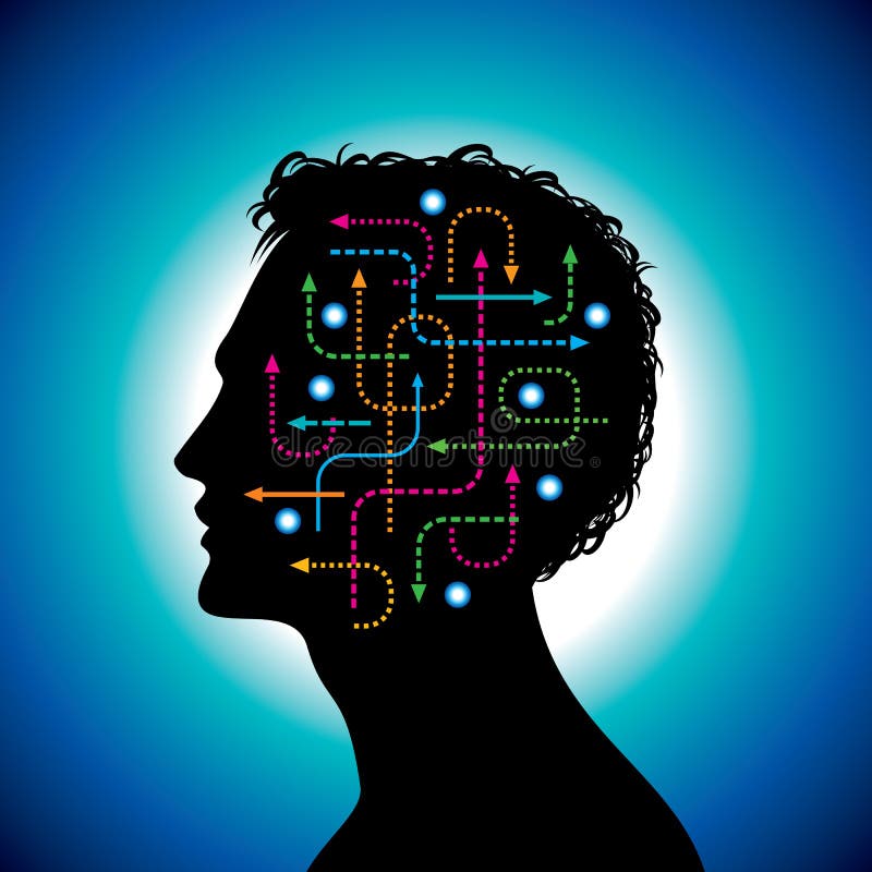 Comunicação nas redes globais de computadores ilustração stock