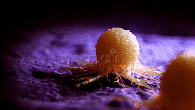 Uma célula cancerosa ilustração do vetor Uma célula cancerosa ilustração do vetor
