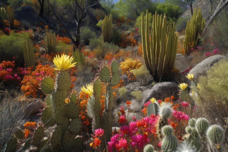 Vetores de Cactos Coleção De Flores De Cacto Plantas Exóticas De Cactos  Verdes De Verão Sem Vasos Com Flores Vermelhas E Rosas Flora Tropical  Mexicana Deserta Vetor Botânico De Desenho Animado Conjunto