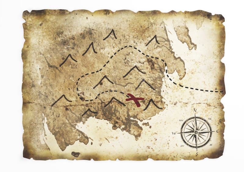 Mapa velho do tesouro imagem de stock. Imagem de atlas - 24434517