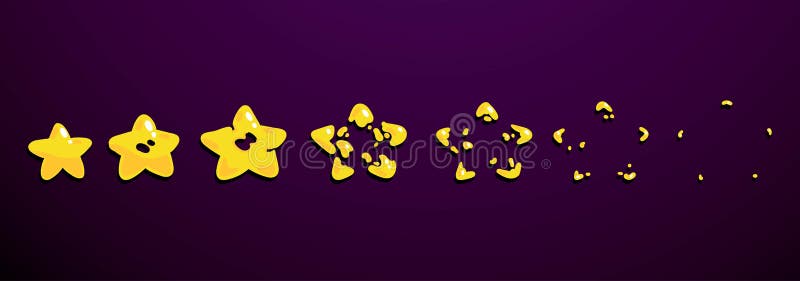 Uma folha do duende, explosão de uma estrela Animação para um jogo ou uns desenhos animados ilustração royalty free Uma folha do duende, explosão de uma estrela Animação para um jogo ou uns desenhos animados ilustração royalty free