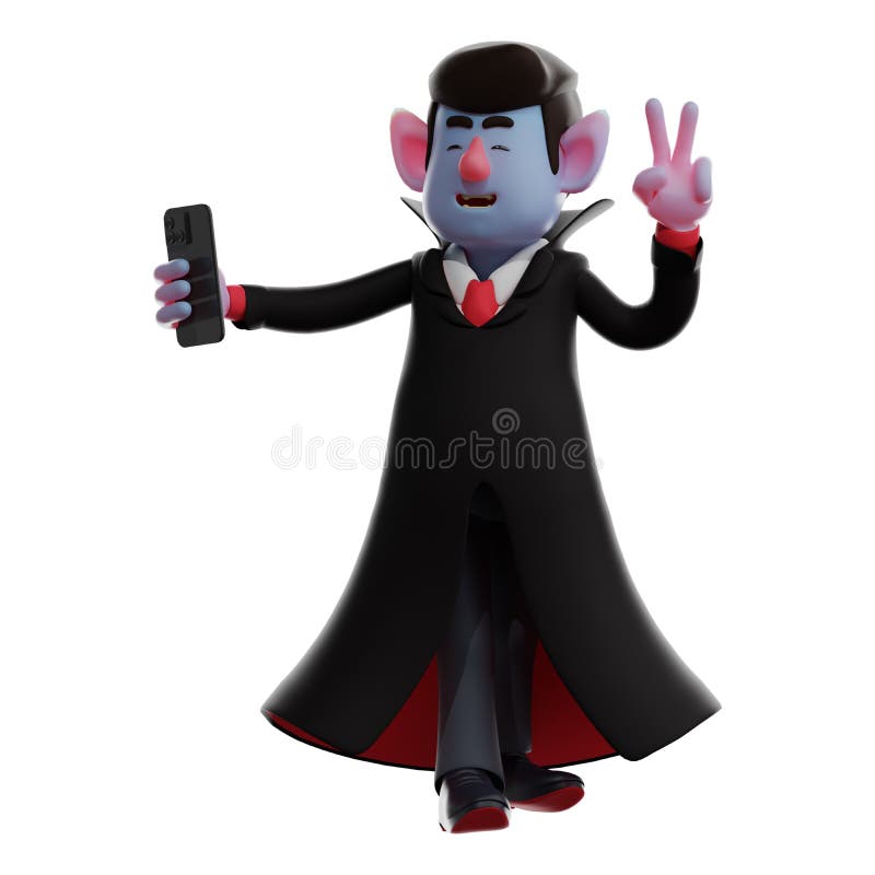 O Personagem De Halloween, Vampiro De Desenho Animado 3d, Bebendo Um Copo  De Sangue, Ilustração 3d Ilustração Stock - Ilustração de projeto, cartoon:  160342507