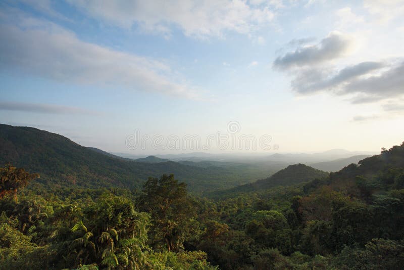 Uma ideia da paisagem do parque nacional de Mollem de Goa foto de stock royalty free Uma ideia da paisagem do parque nacional de Mollem de Goa foto de stock royalty free