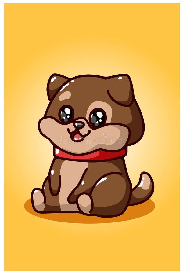 Cachorros de desenho animado criam animais de estimação personagens fofinhos  design plano de cachorros fofos e ilustração vetorial de filhotes