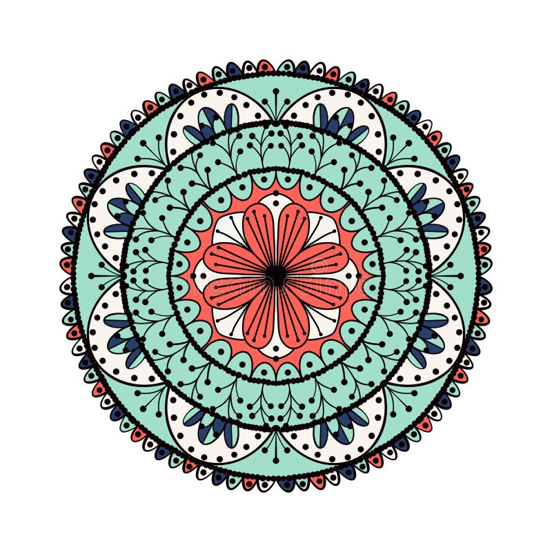 Mandala a colorir ilustração stock. Ilustração de rabisco - 79142025