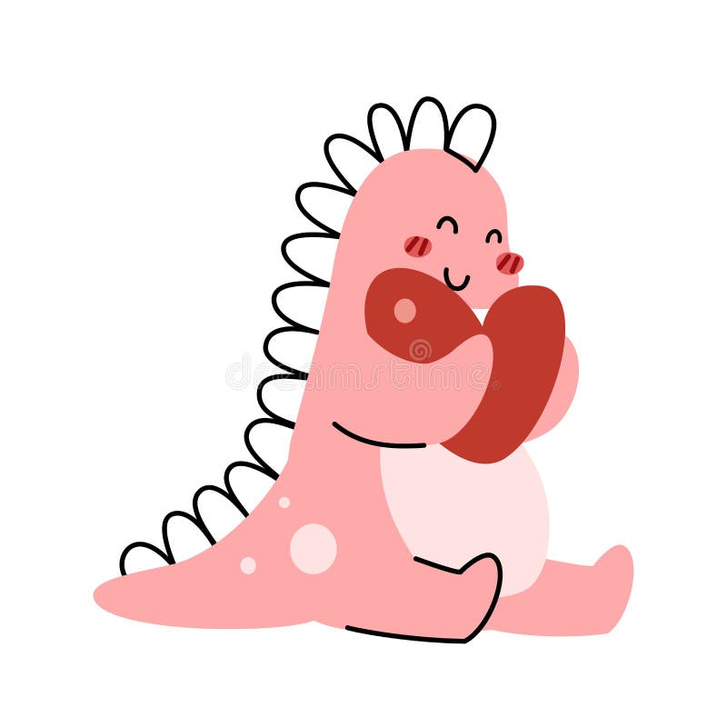 personagem de desenho animado de dinossauro rosa em fundo branco