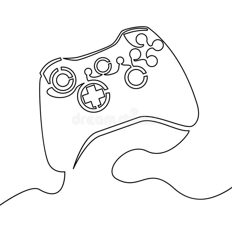 Uma linha contínua vetor do esboço do manche ilustração royalty free Uma linha contínua vetor do esboço do manche ilustração royalty free