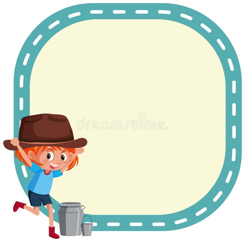 Uma rapariga do campo num modelo de nota ilustração stock