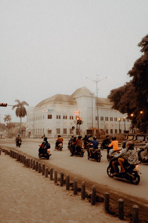 Uma rua em Jogjakarta imagens de stock Uma rua em Jogjakarta imagens de stock