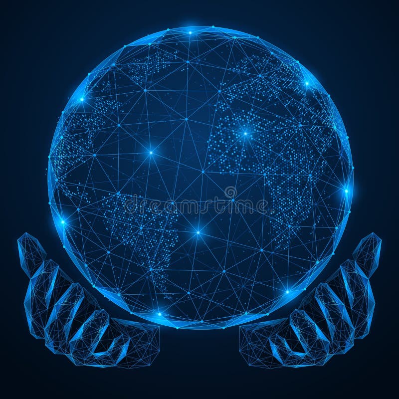 Uma sociedade holding de rede global ilustração do vetor