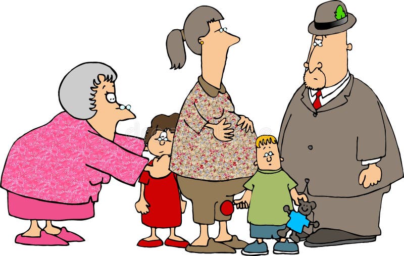 Download Uma Visita Com Os Grandparents Ilustração Stock - Ilustração de fêmea, galão: 55975