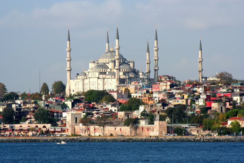 A view from istanbul-mosque and phosphorus. A view from istanbul-mosque and phosphorus