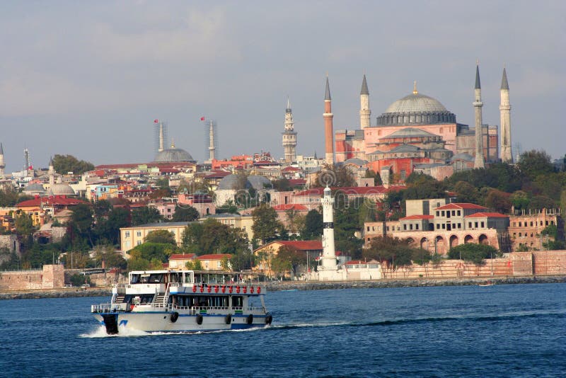 A view from istanbul-mosque and phosphorus. A view from istanbul-mosque and phosphorus