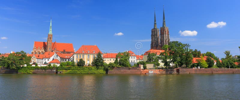 Uma vista do Wroclaw poland imagem de stock Uma vista do Wroclaw poland imagem de stock