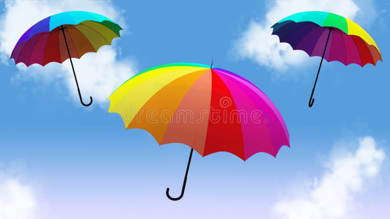 Free shipping rainbow Umbrella Cloth The Most Beautiful Sky easy to fly  NEW