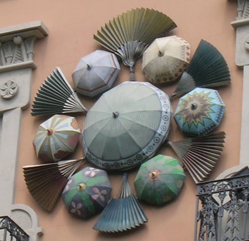 Umbrella House Barcelona stock image. Image of decoration 78637013