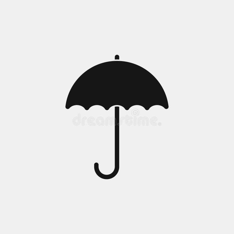 Umbrella Icon Logo Design. Simple Flat Vector Illustration Stock Vector
