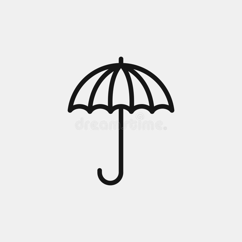 Umbrella Icon Logo Design. Simple Flat Vector Illustration Stock Vector