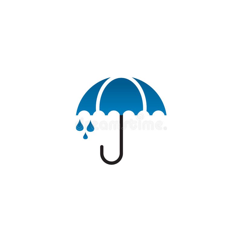 Umbrella Icon Logo Design Template Stock Vector Illustration of rain