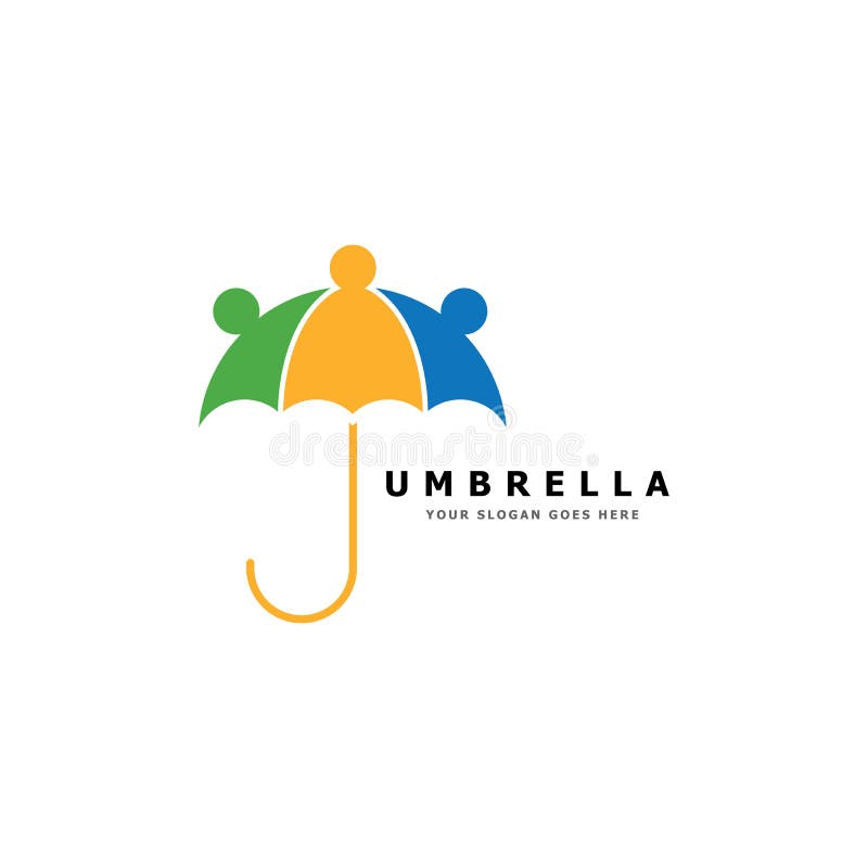 Umbrella logo design icon. stock vector. Illustration of rain 233784267