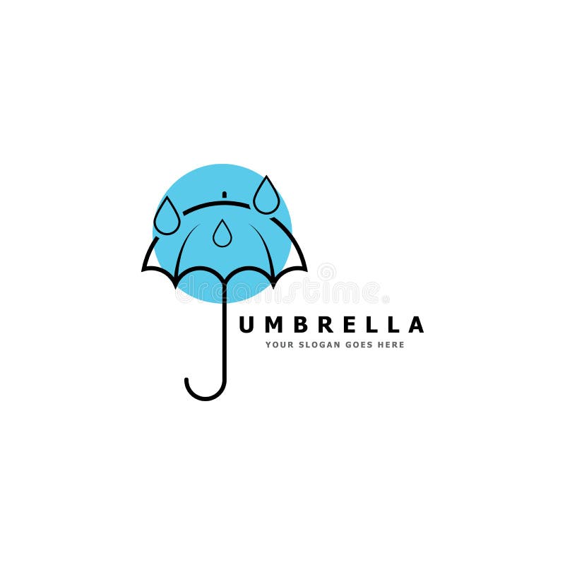 Umbrella logo design icon. stock vector. Illustration of isolated