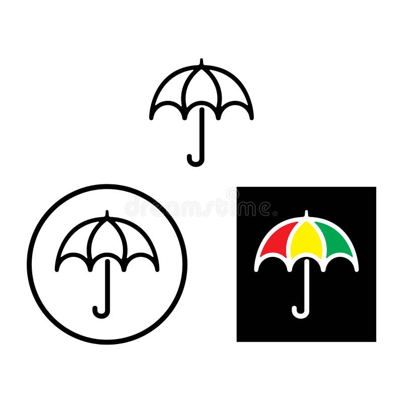 Umbrella logo design illustration vector royalty free illustration