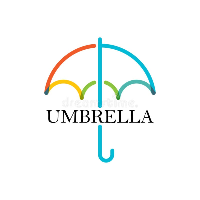 Umbrella logo vector stock illustration. Illustration of background