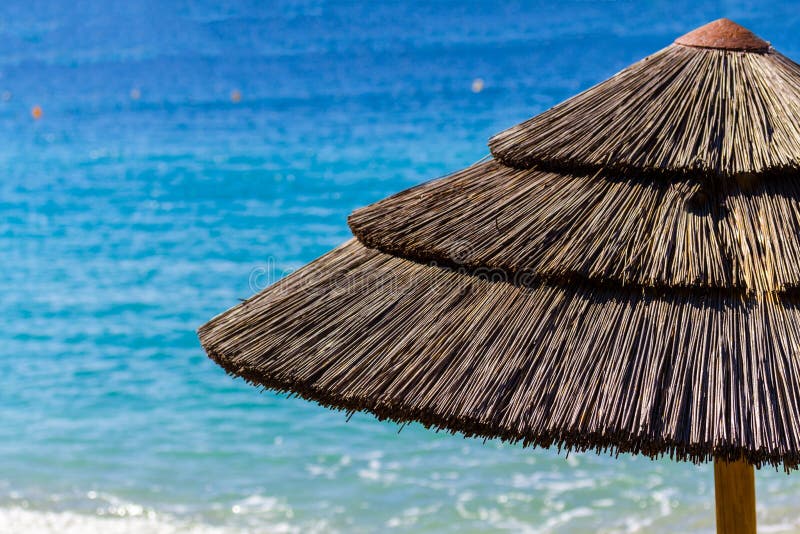 Umbrella on a Mediterranean beach