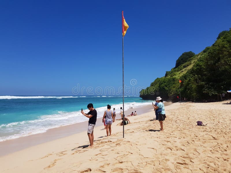 Umbrella Mountain Beach at Ungasan Jimbaran Bali Editorial Photo