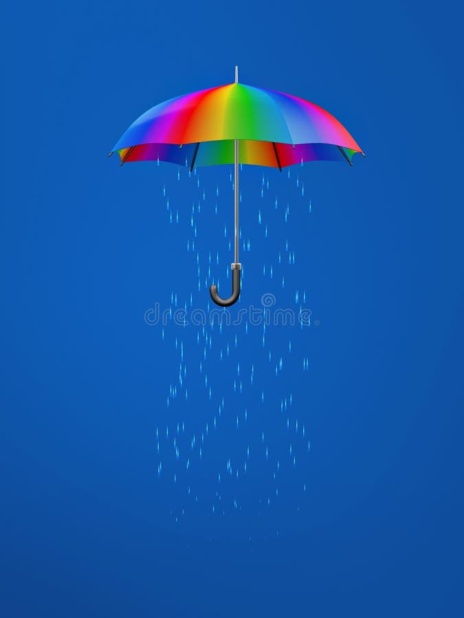 Umbrella with rain inside