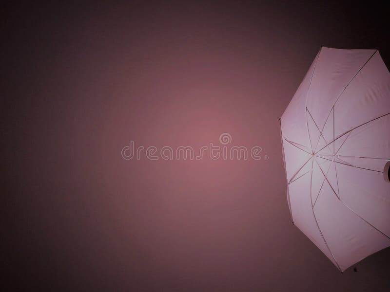 Umbrella Red Light on Black Ground or Umbrella Stock Photo Stock Image