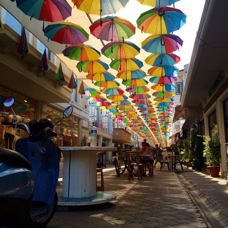 Umbrella road editorial stock image. Image of turkey 80067714