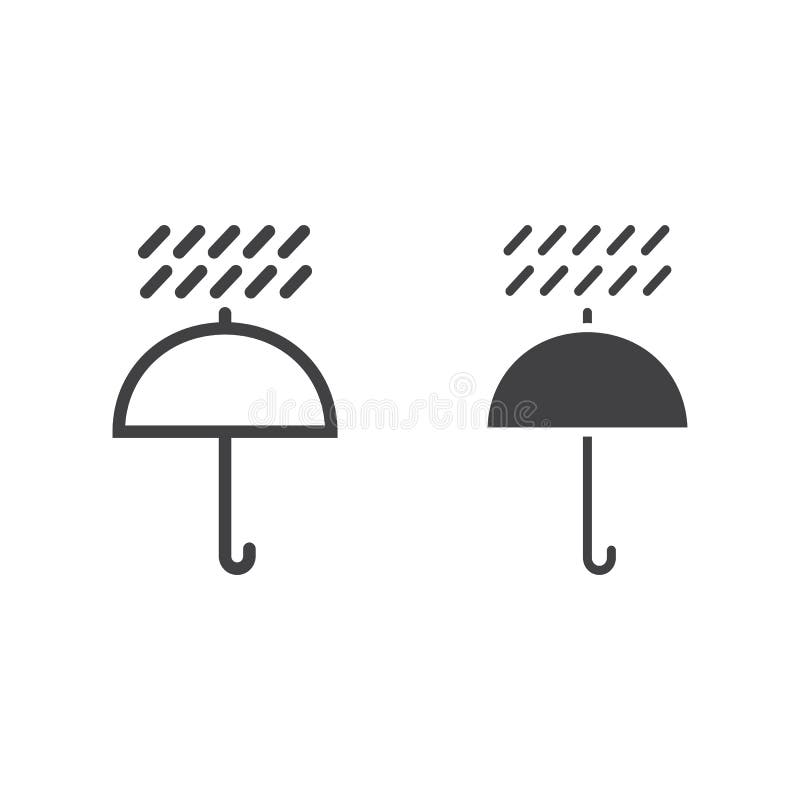 Umbrella Symbol Line And Glyph Icon, Logistic Stock Vector
