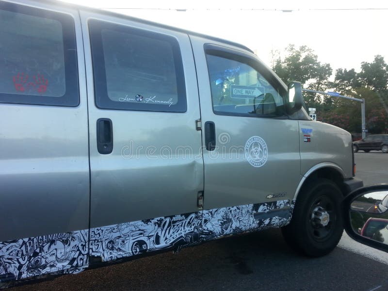 Umbrella van editorial stock photo. Image of transport 54279043