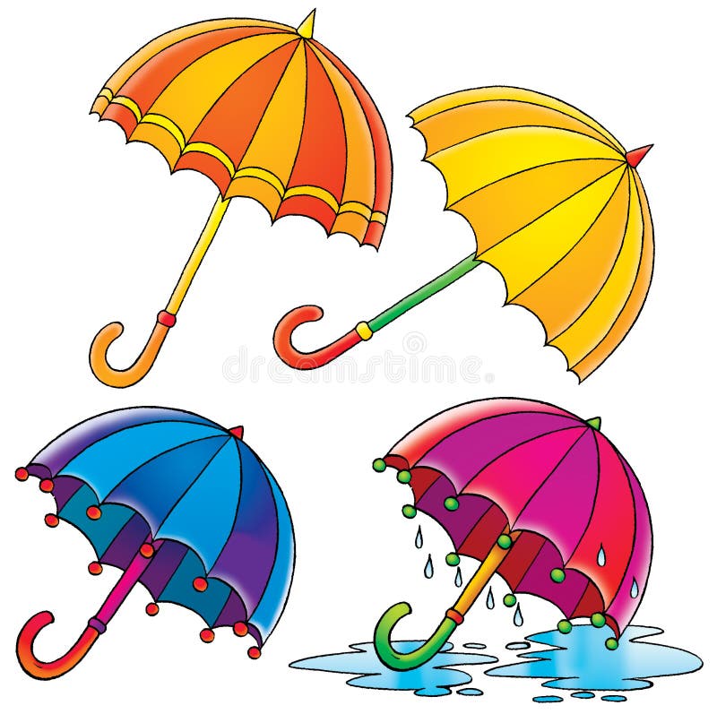 Umbrellas stock illustration. Illustration of humor, funny 3103198