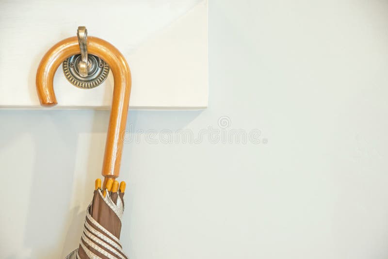Umbrellas Hanging Against the Wall Stock Photo Image of closed, wood