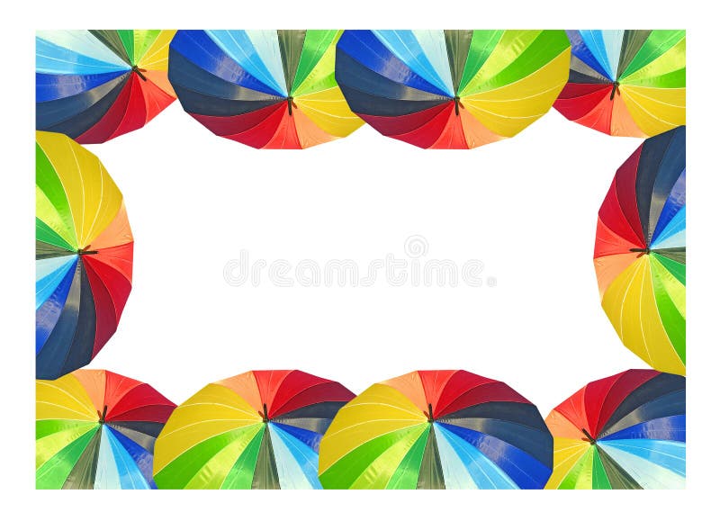 Umbrellas umbrella parasols parasol frame border edging edge negative copy space colors colours colour rainbow royalty free stock photography Umbrellas umbrella parasols parasol frame border edging edge negative copy space colors colours colour rainbow royalty free stock photography